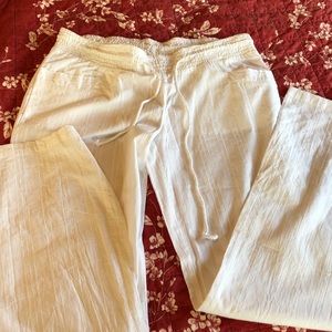 White beach-y pants